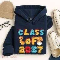 Class Of 2037 Grow With Me Kindergarten Graduation Hoodie thumb 4