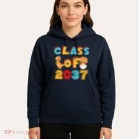 Class Of 2037 Grow With Me Kindergarten Graduation Hoodie thumb 5