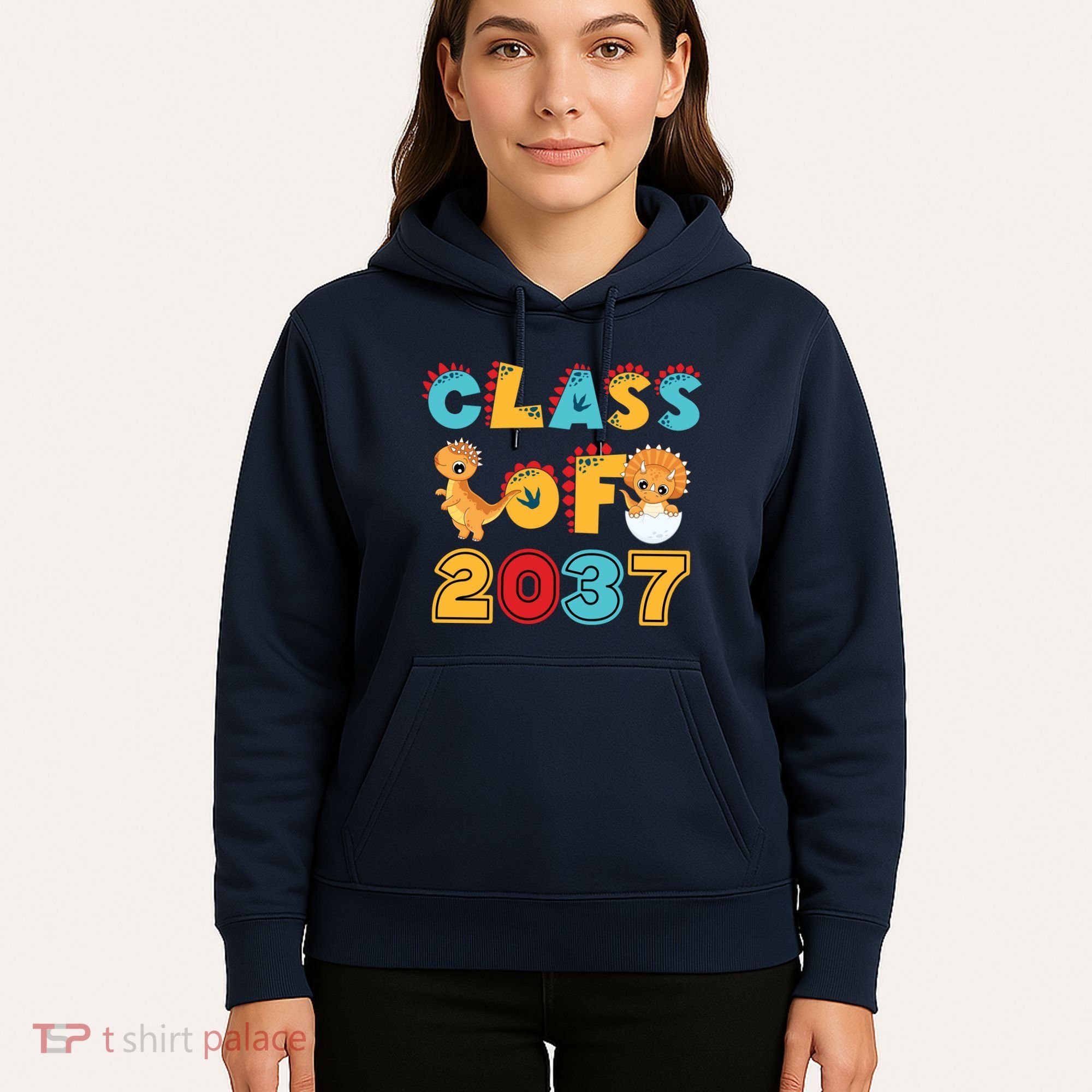 Class Of 2037 Grow With Me Kindergarten Graduation Hoodie