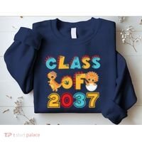 Class Of 2037 Grow With Me Kindergarten Graduation Sweatshirt thumb 2
