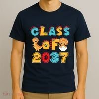 Class Of 2037 Grow With Me Kindergarten Graduation T-Shirt thumb 3