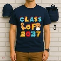 Class Of 2037 Grow With Me Kindergarten Graduation T-Shirt thumb 6
