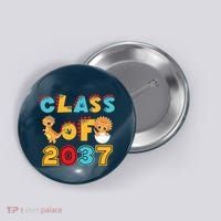 Class Of 2037 Grow With Me Kindergarten Graduation Button thumb 0