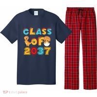 Class Of 2037 Grow With Me Kindergarten Graduation Pajama Set thumb 0