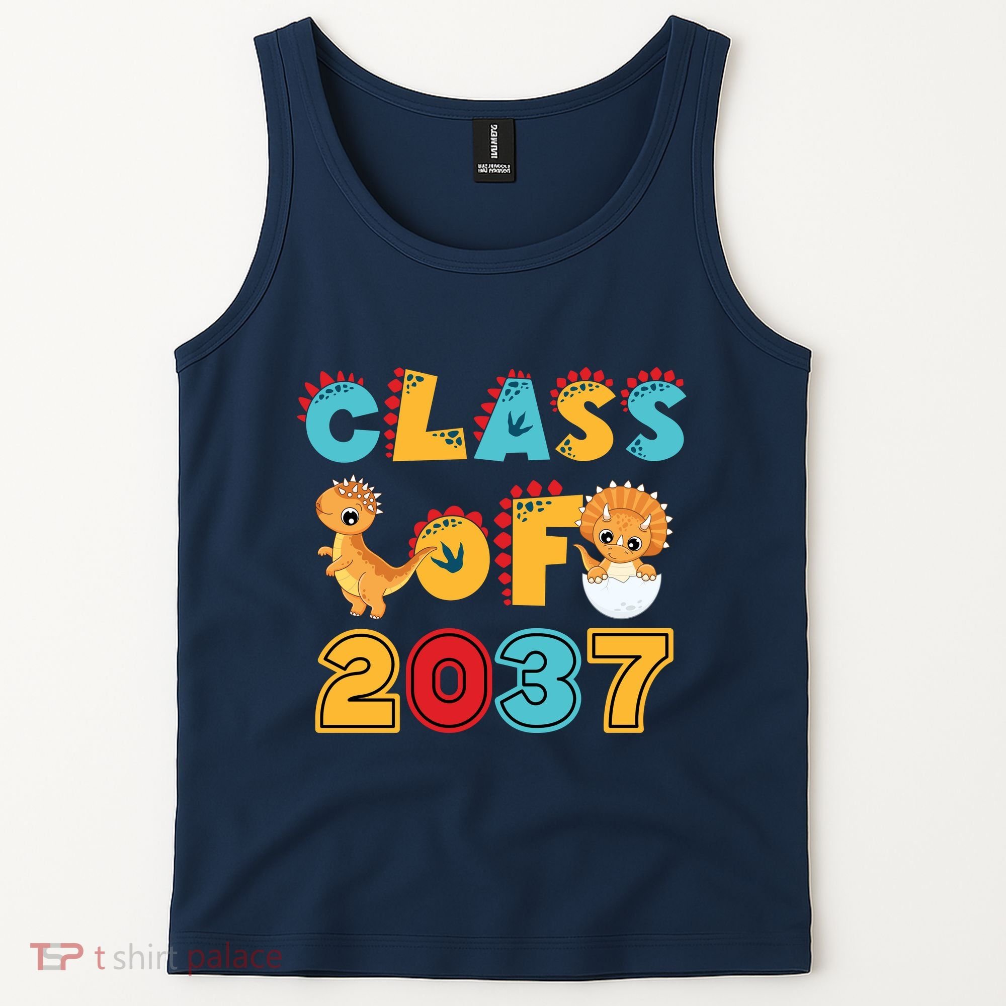 Class Of 2037 Grow With Me Kindergarten Graduation Tank Top
