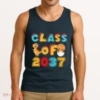 Class Of 2037 Grow With Me Kindergarten Graduation Tank Top thumb 3