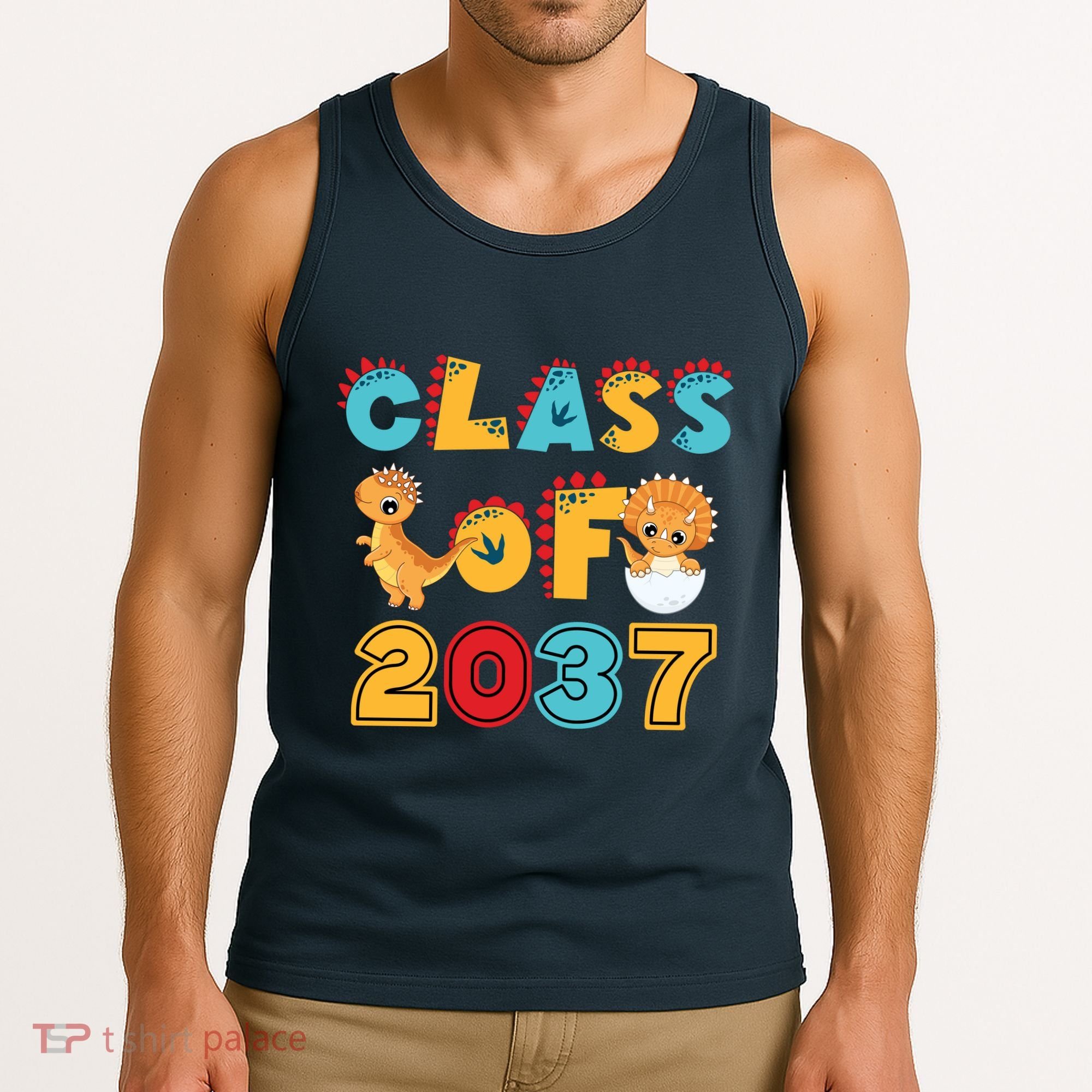 Class Of 2037 Grow With Me Kindergarten Graduation Tank Top