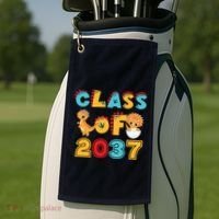 Class Of 2037 Grow With Me Kindergarten Graduation Golf Towel thumb 2