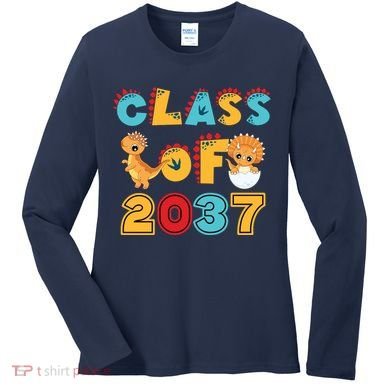 Class Of 2037 Grow With Me Kindergarten Graduation Women's Long Sleeve Shirt