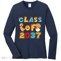 Class Of 2037 Grow With Me Kindergarten Graduation Women's Long Sleeve Shirt thumb 0