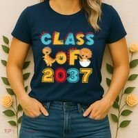 Class Of 2037 Grow With Me Kindergarten Graduation Women's T-Shirt thumb 2
