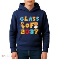 Class Of 2037 Grow With Me Kindergarten Graduation Kids Hoodie thumb 4