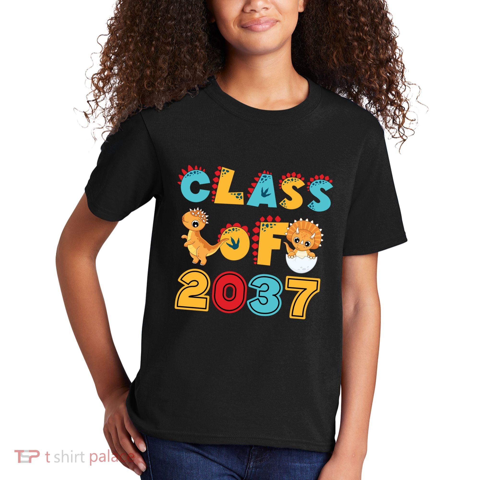 Class Of 2037 Grow With Me Kindergarten Graduation Kids T-Shirt