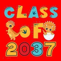 Class Of 2037 Grow With Me Kindergarten Graduation Santa Hat thumb 1