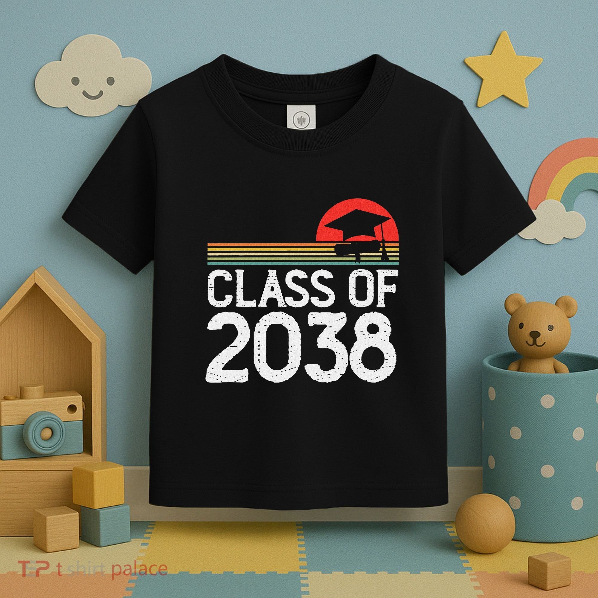 Class Of 2038 Grow With Me Kindergarten To Graduation Toddler T-Shirt