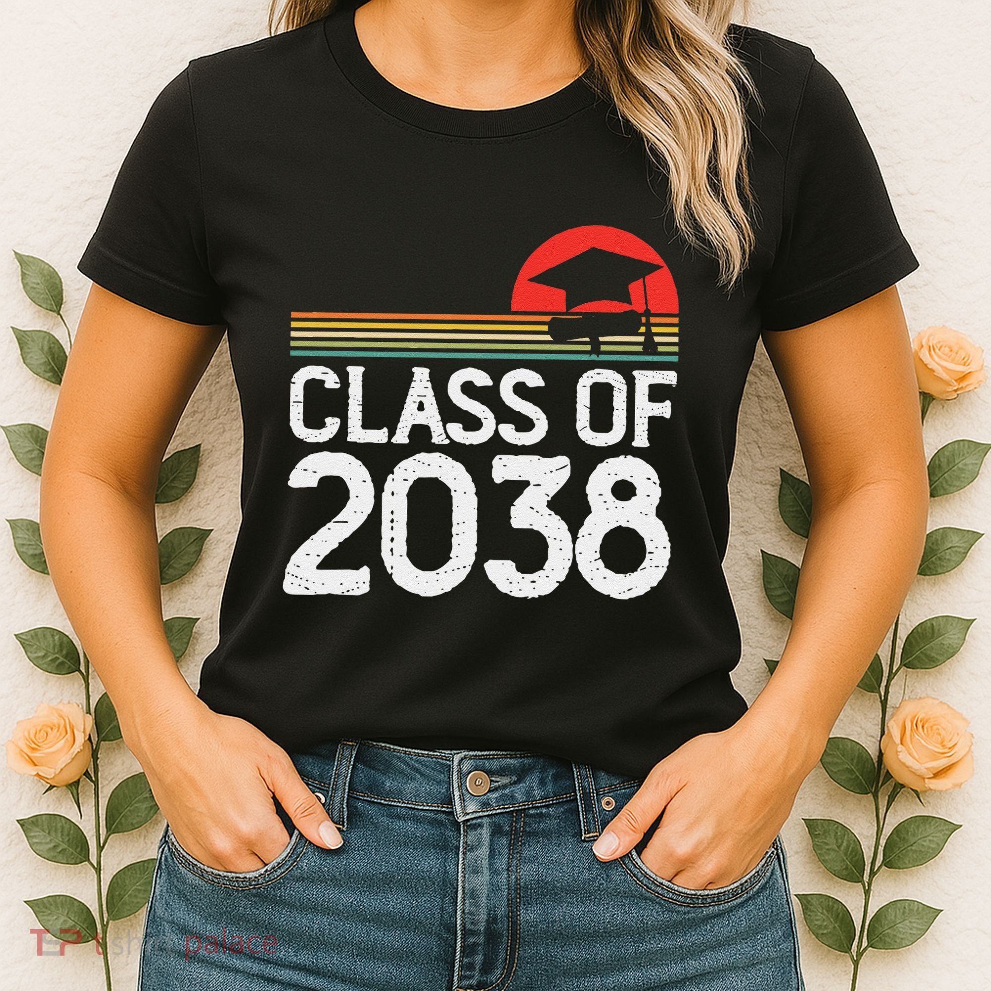 Class Of 2038 Grow With Me Kindergarten To Graduation Women's T-Shirt