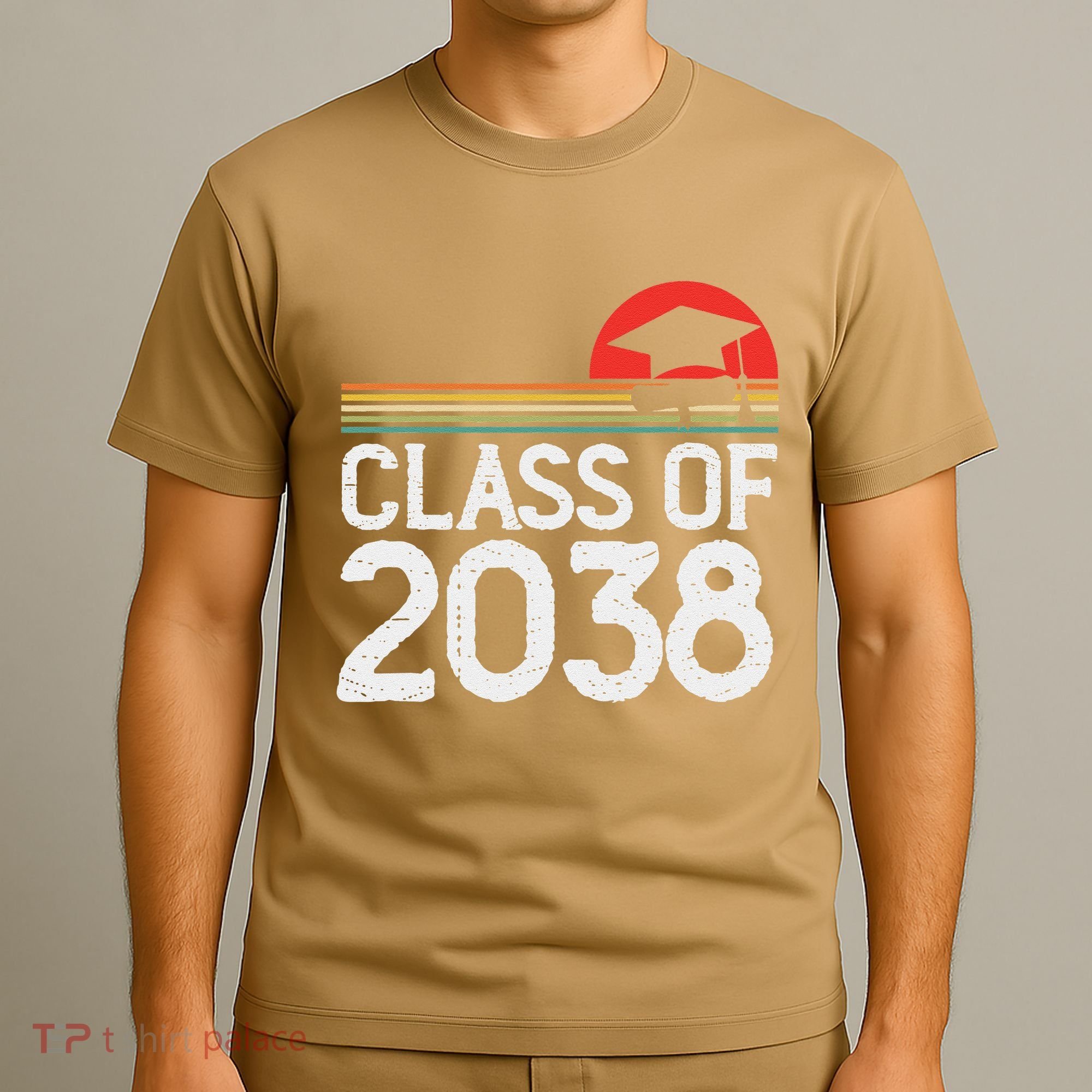 Class Of 2038 Grow With Me Kindergarten To Graduation T-Shirt