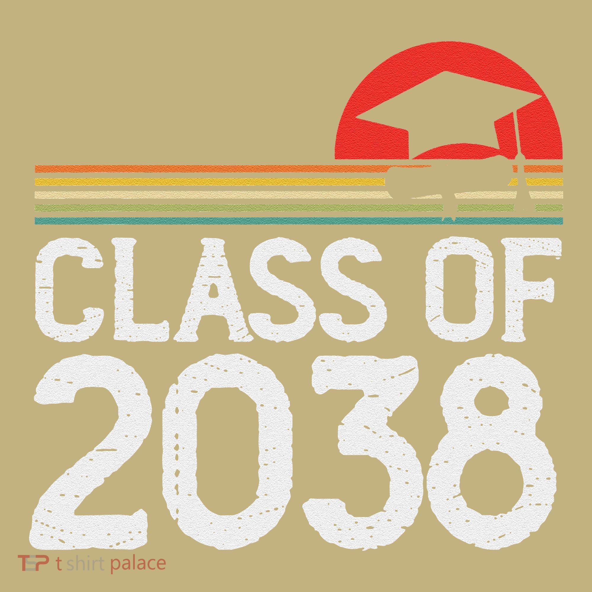 Class Of 2038 Grow With Me Kindergarten To Graduation T-Shirt