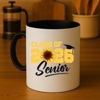 Class Of 2026 Senior Sunflower Last First Day Graduation Coffee Mug thumb 4
