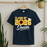 Class Of 2026 Senior Sunflower Last First Day Graduation T-Shirt thumb 2
