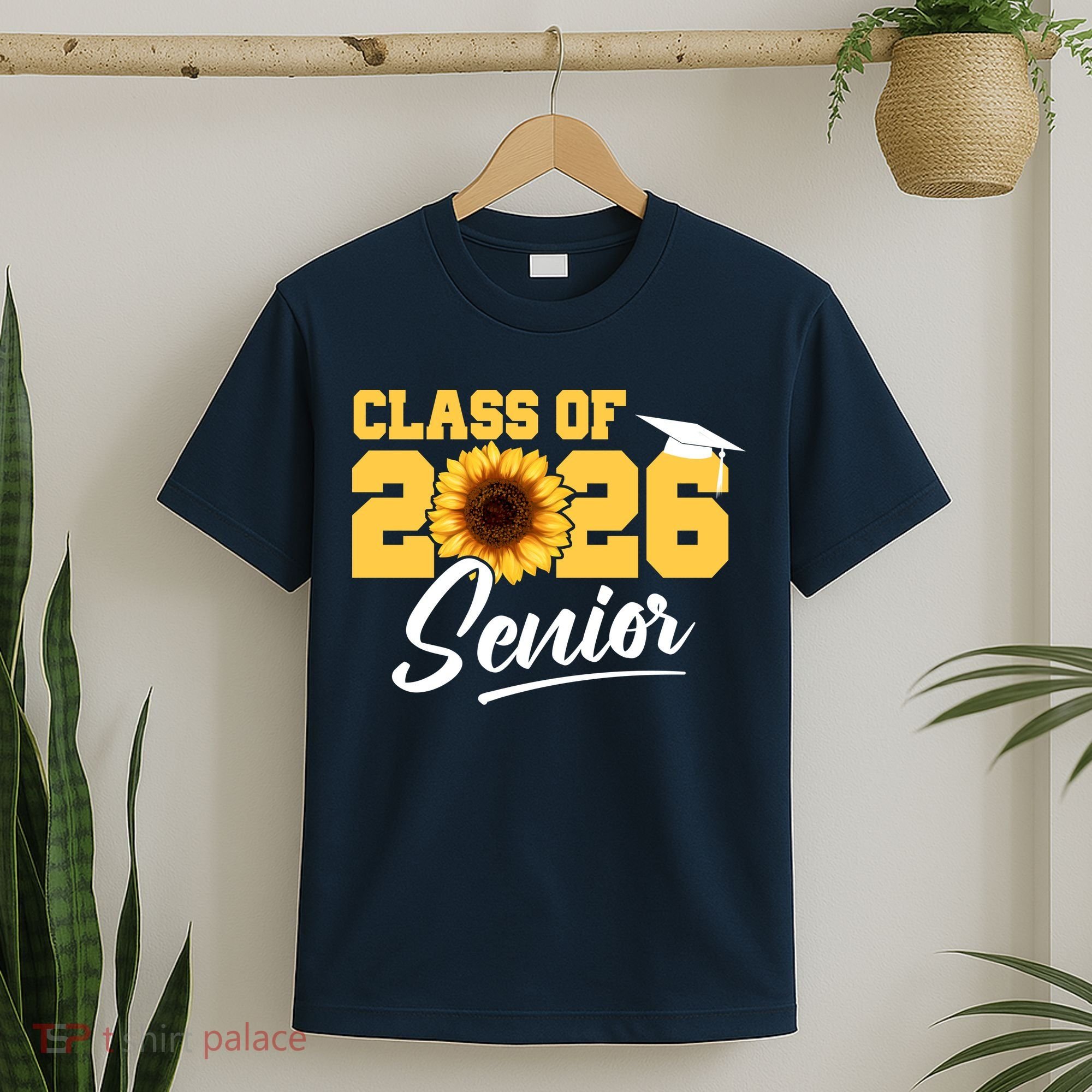 Class Of 2026 Senior Sunflower Last First Day Graduation T-Shirt