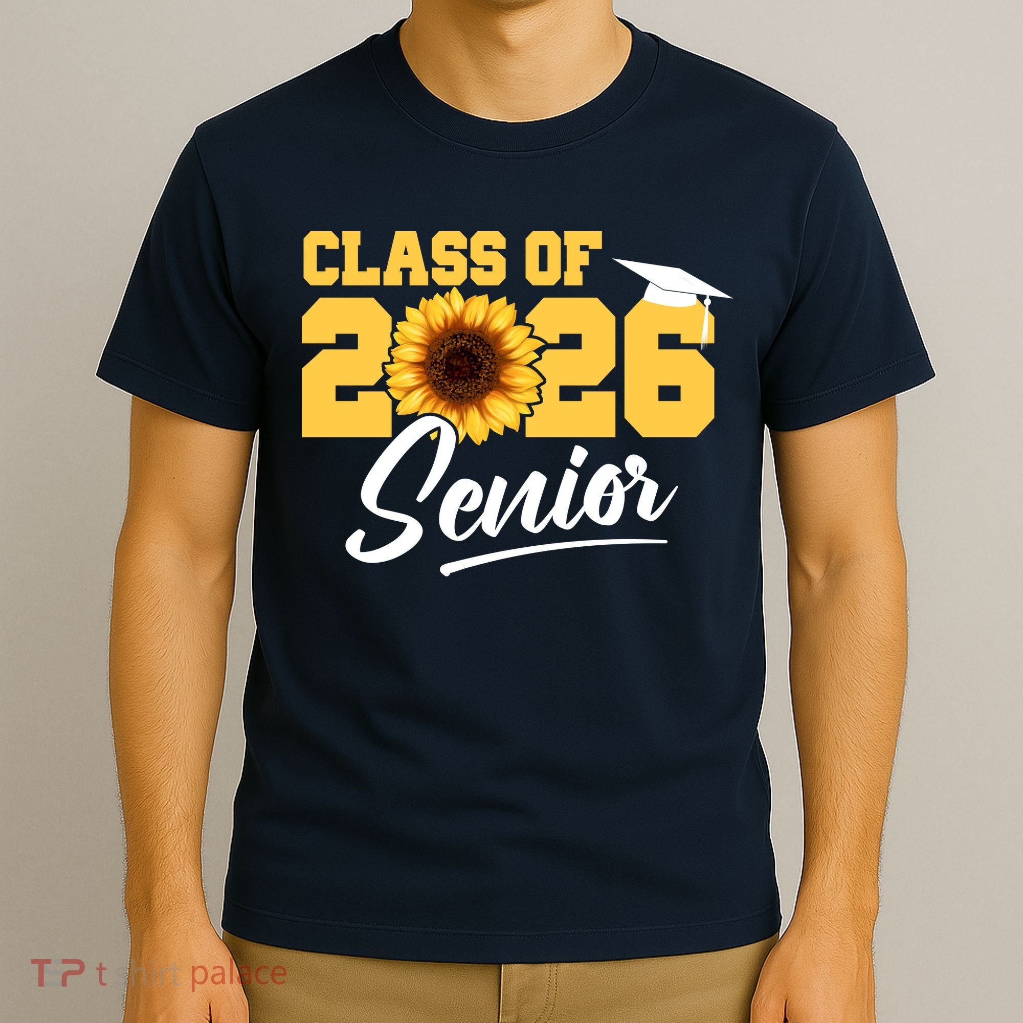Class Of 2026 Senior Sunflower Last First Day Graduation T-Shirt