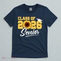 Class Of 2026 Senior Sunflower Last First Day Graduation T-Shirt thumb 5