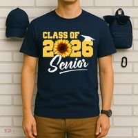 Class Of 2026 Senior Sunflower Last First Day Graduation T-Shirt thumb 6
