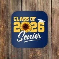 Class Of 2026 Senior Sunflower Last First Day Graduation Coaster thumb 0