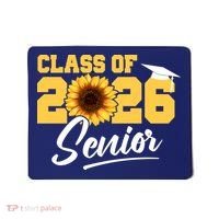 Class Of 2026 Senior Sunflower Last First Day Graduation Mousepad thumb 0
