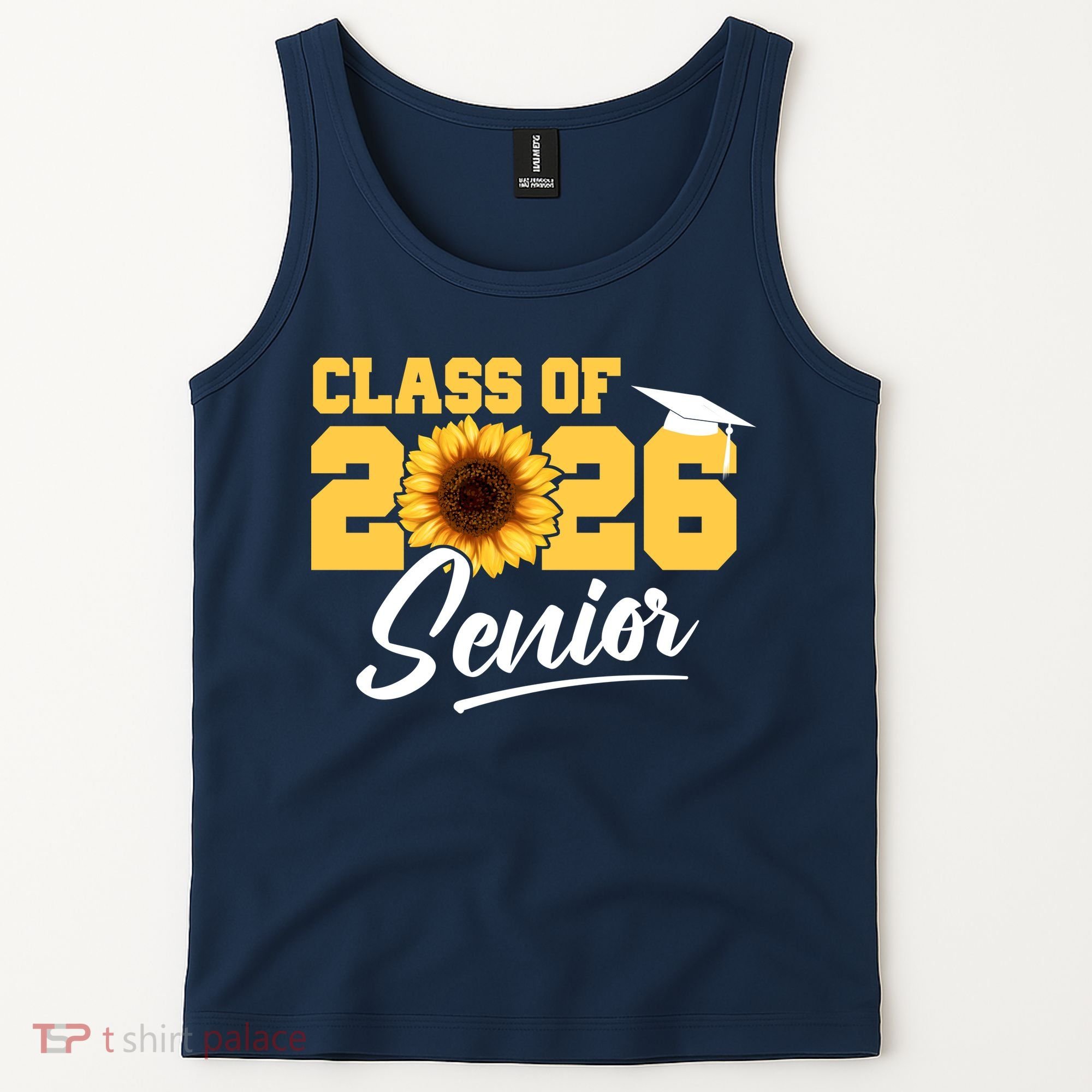Class Of 2026 Senior Sunflower Last First Day Graduation Tank Top