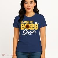 Class Of 2026 Senior Sunflower Last First Day Graduation Women's T-Shirt thumb 4