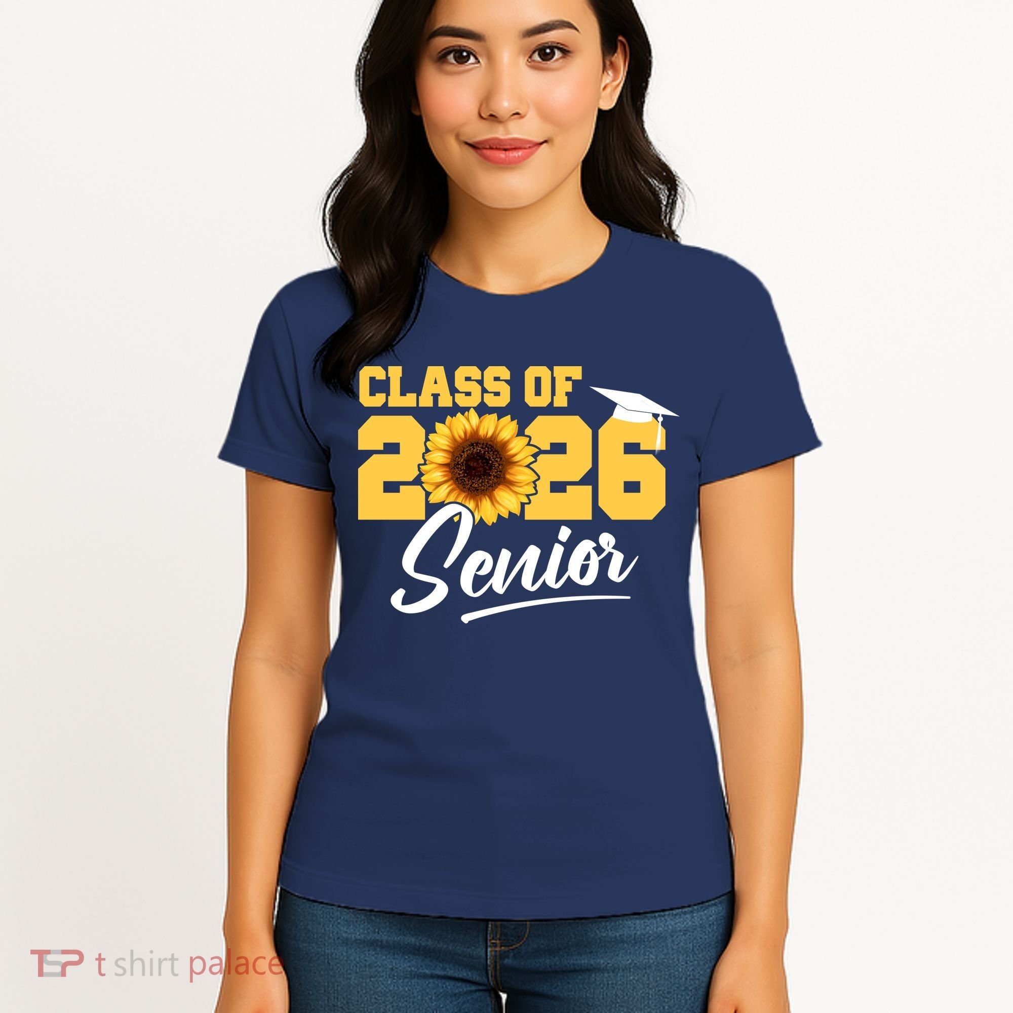 Class Of 2026 Senior Sunflower Last First Day Graduation Women's T-Shirt