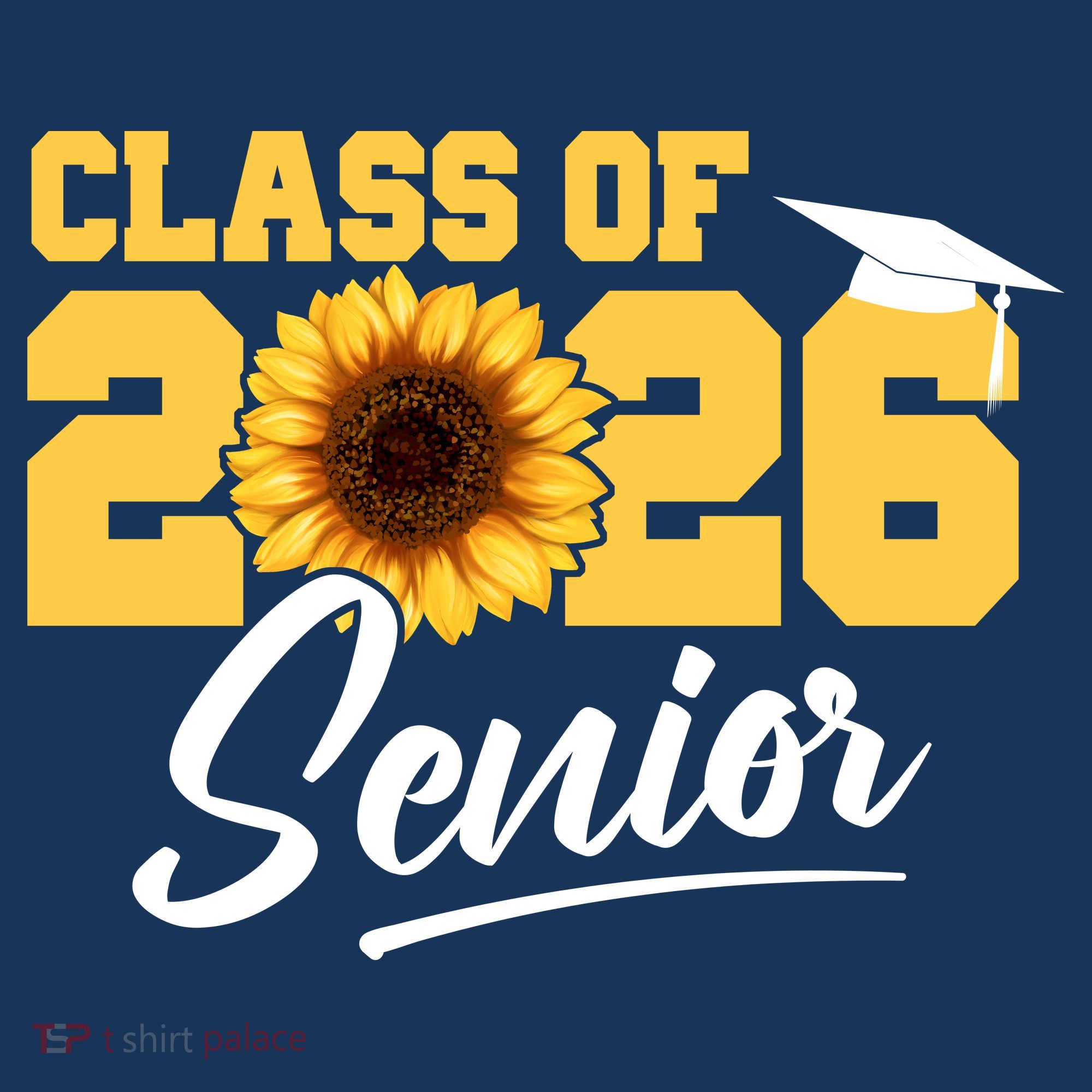 Class Of 2026 Senior Sunflower Last First Day Graduation Women's T-Shirt