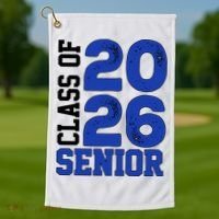 Class Of 2026 Graduation Senior Golf Towel thumb 1