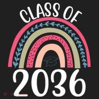 Class Of 2036 Rainbow Graduation Women's Sweatshirt thumb 2