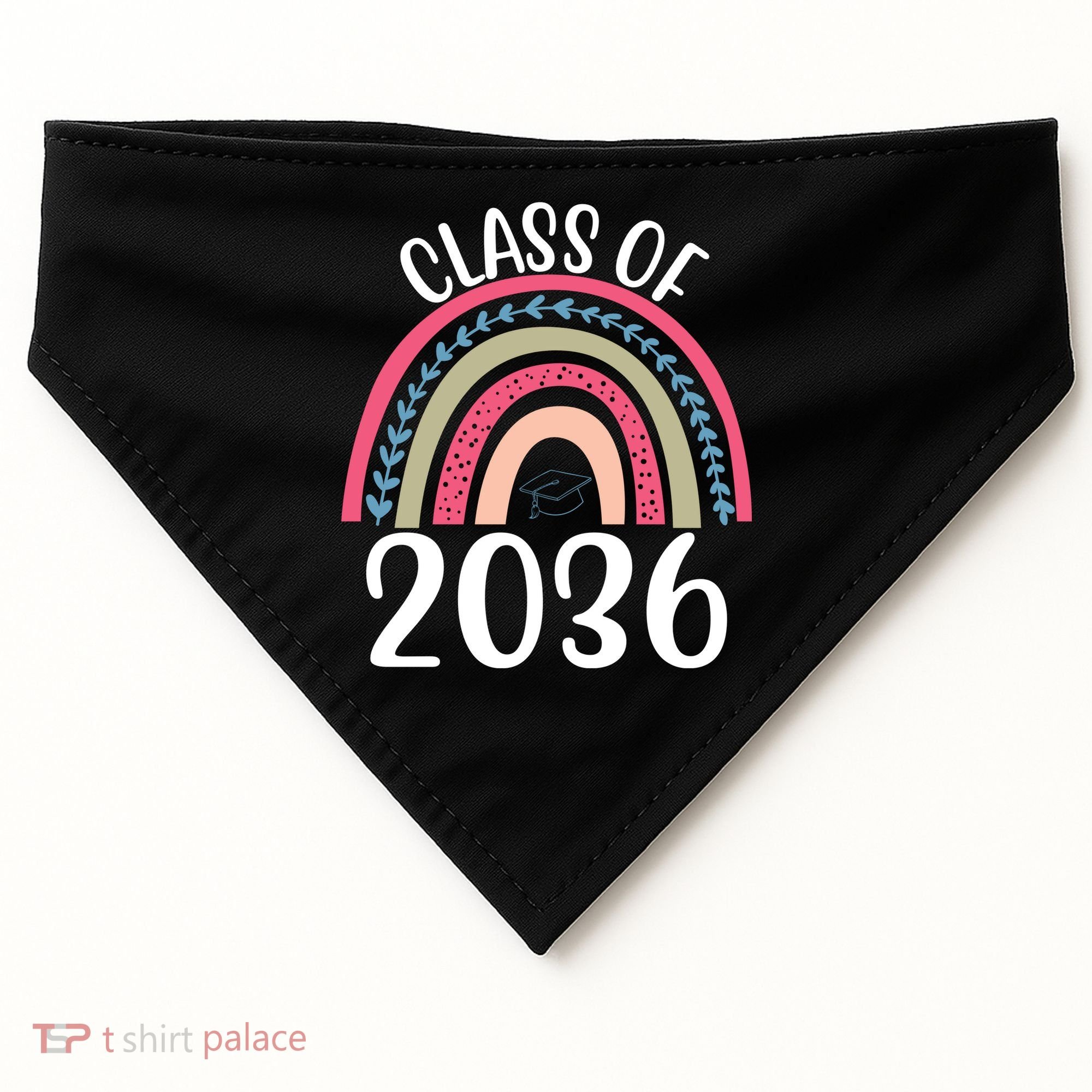 Class Of 2036 Rainbow Graduation USA-Made Doggie Bandana