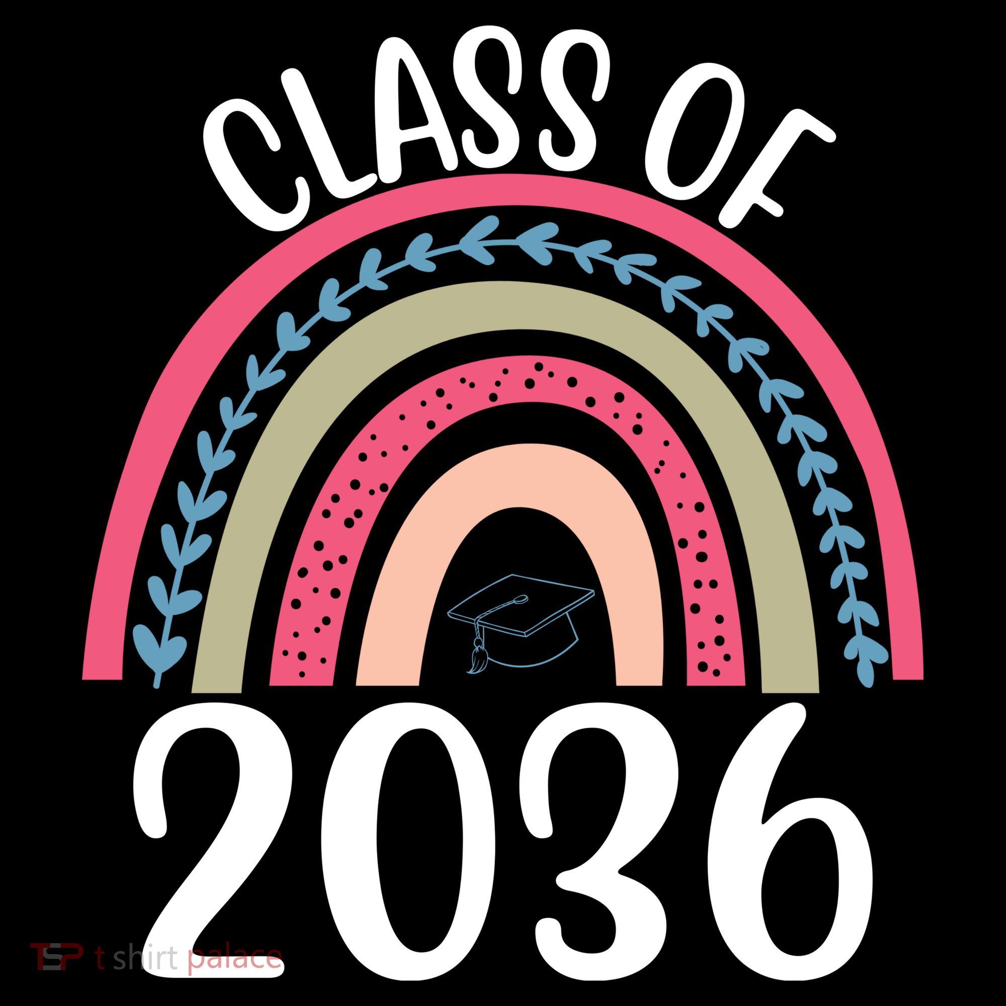 Class Of 2036 Rainbow Graduation Women's Hoodie