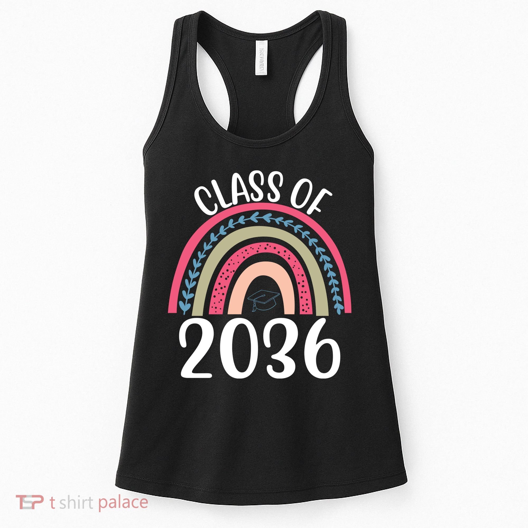 Class Of 2036 Rainbow Graduation Women's Tank Top