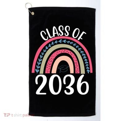 Class Of 2036 Rainbow Graduation Golf Towel