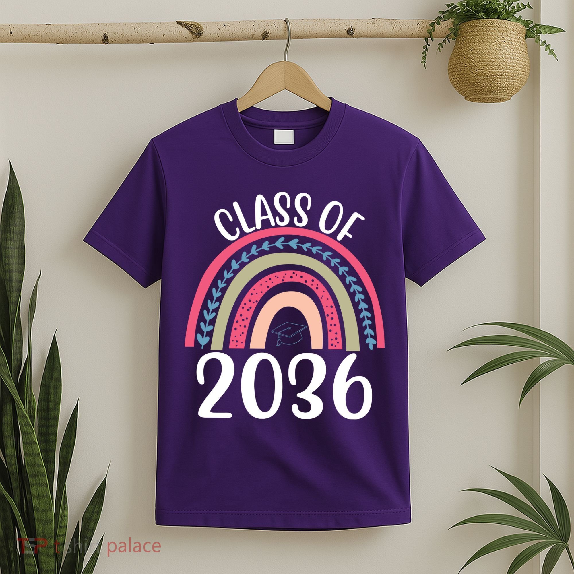 Class Of 2036 Rainbow Graduation T-Shirt