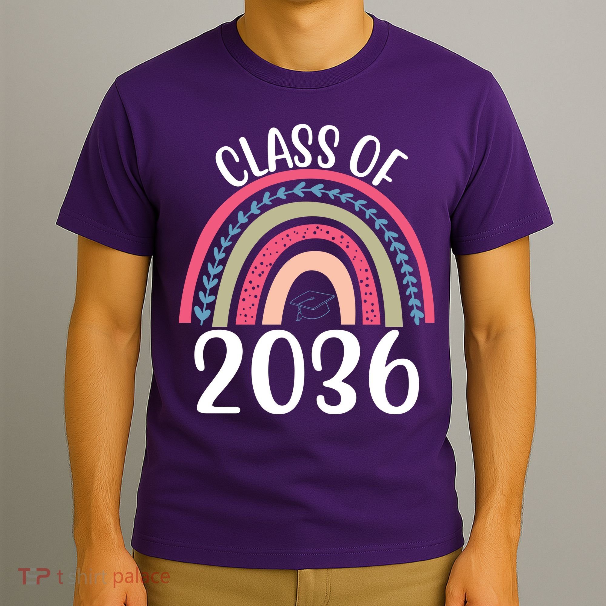 Class Of 2036 Rainbow Graduation T-Shirt