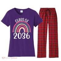 Class Of 2036 Rainbow Graduation Women's Flannel Pajama Set thumb 0