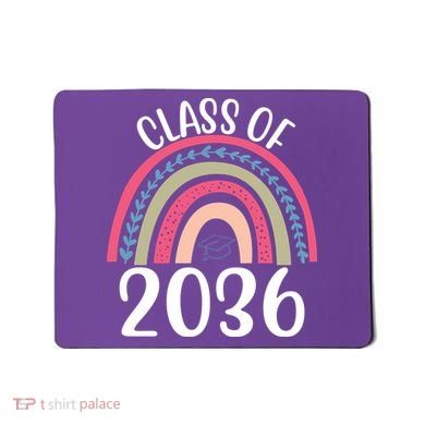 Class Of 2036 Rainbow Graduation Mousepad