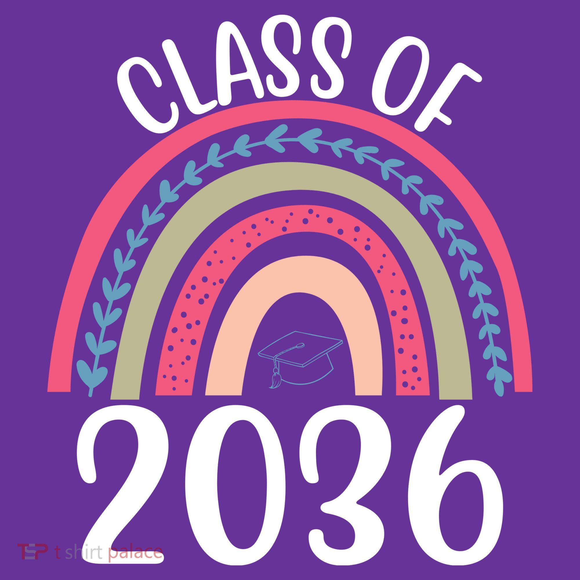Class Of 2036 Rainbow Graduation Mousepad