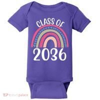 Class Of 2036 Rainbow Graduation Baby Bodysuit thumb 0