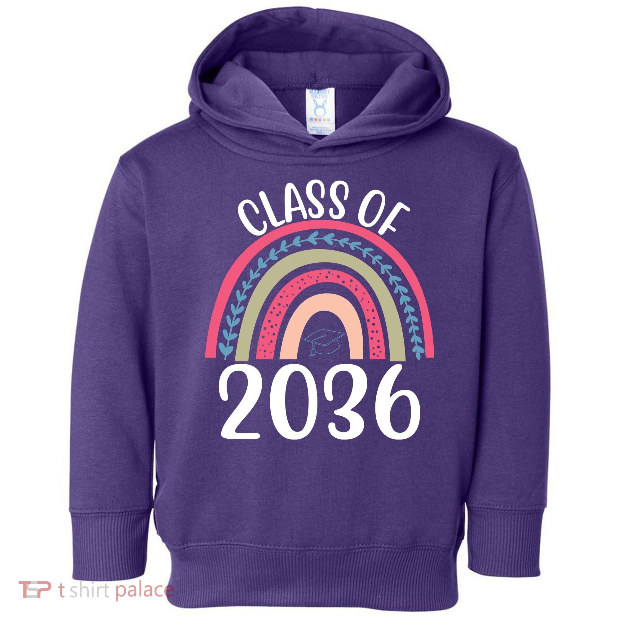 Class Of 2036 Rainbow Graduation Toddler Hoodie