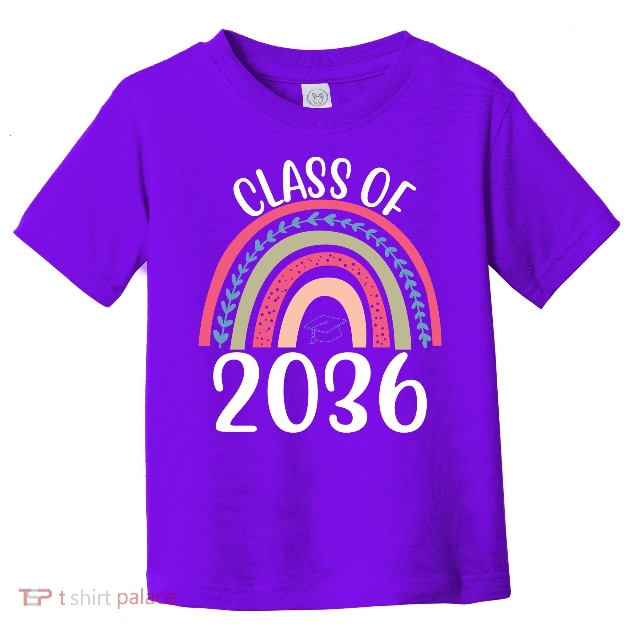 Class Of 2036 Rainbow Graduation Toddler T-Shirt