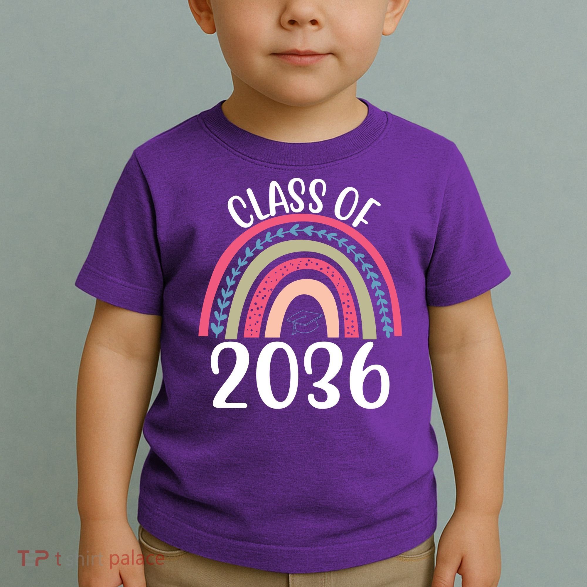 Class Of 2036 Rainbow Graduation Toddler T-Shirt