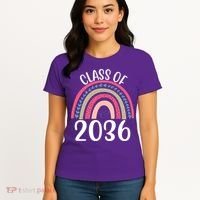 Class Of 2036 Rainbow Graduation Women's T-Shirt thumb 4
